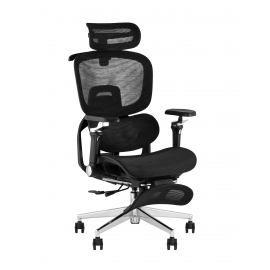 Кресло офисное TopChairs Prodigy с оттоманкой черный