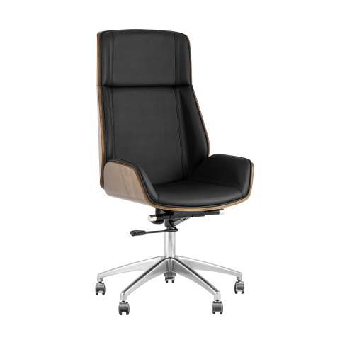 Кресло руководителя TopChairs Crown, черное УЦЕНКА