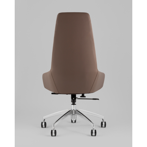 Кресло руководителя TopChairs Soulo светло-серый, коричневый