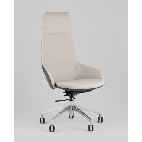 Кресло руководителя TopChairs Soulo светло-серый, серый