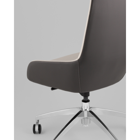 Кресло руководителя TopChairs Soulo светло-серый, серый