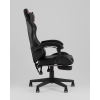 Кресло спортивное TopChairs Prophet с оттоманкой черный