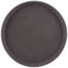 Поднос круглый; пластик; D=27.5 см; коричневый