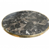 Круглая столешница Werzalit d=700 мм цвет мрамор караджабей металлическая кромка цвет латунь