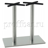 Подстолье Фаво 2 опоры из хромированного металла