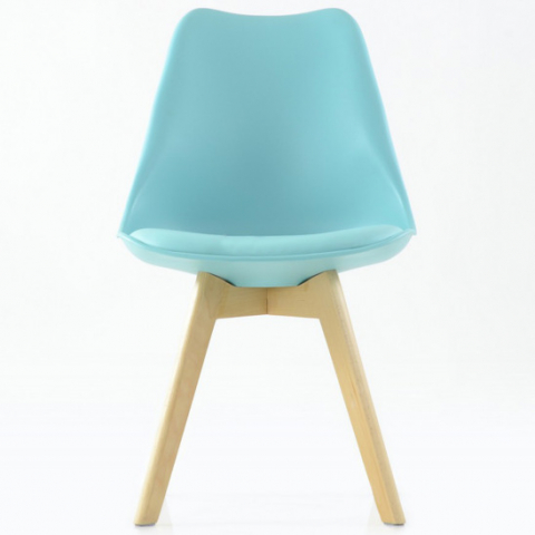 Стул Sephi экокожа бирюзовая PU ножки деревянные
