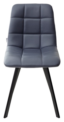 Стул CHILLI SQUARE HK017-12 экокожа серый джинсовый / черный каркас