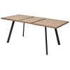Стол BRICK M 140 Дуб Канзас Черный