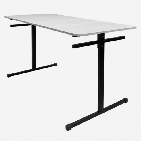 Стол для школьной столовой СТ-02 шестиместный с держателями под лавки