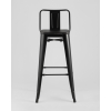 Стул барный TOLIX style wood со спинкой черный глянцевый