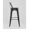 Стул барный TOLIX style wood со спинкой черный глянцевый