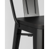 Стул барный TOLIX style wood со спинкой черный глянцевый
