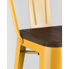 Стул барный TOLIX style wood со спинкой желтый