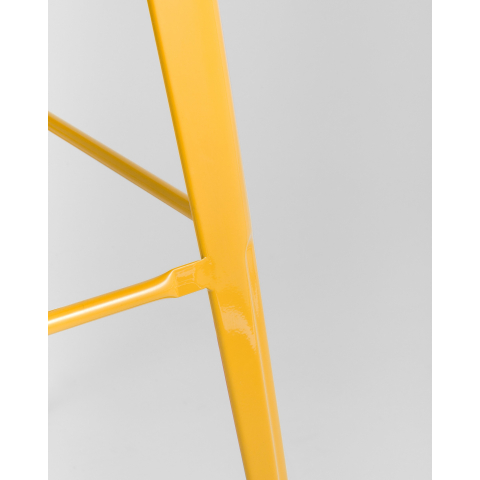 Стул барный TOLIX style wood со спинкой желтый