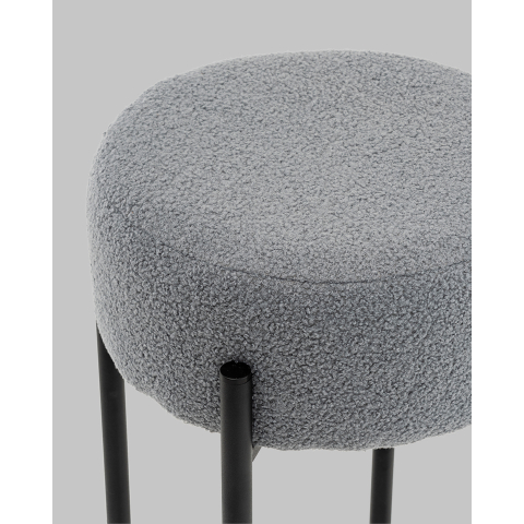 Стул барный Беккет букле светло-серый