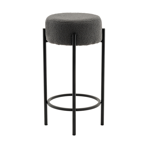 Стул барный Беккет букле темно-серый