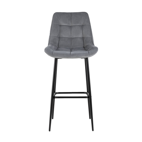 Стул барный Флекс велюр серый