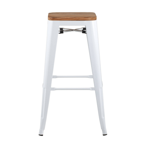 Стул барный TOLIX WOOD белый глянцевый