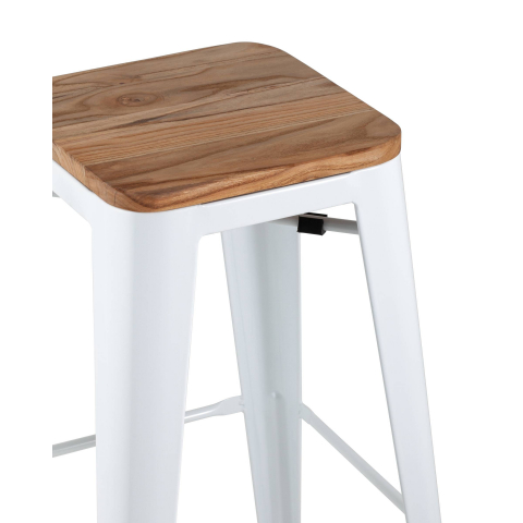 Стул барный TOLIX WOOD белый глянцевый