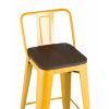 Стул барный TOLIX WOOD со спинкой желтый