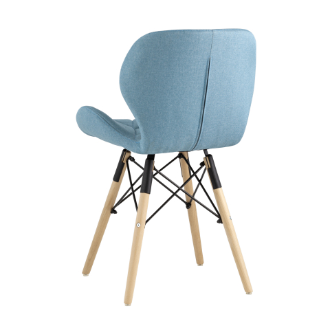 Стул Бон рогожка голубой