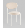 Стул Бриф SN велюр молочный каркас белый муар 4шт