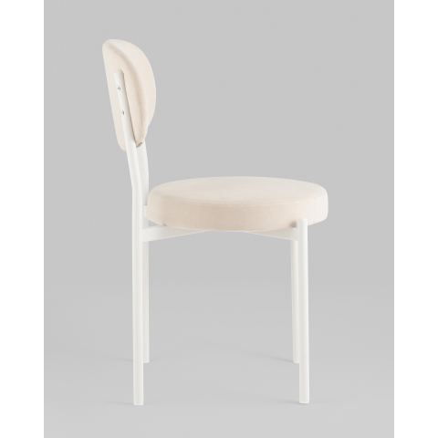 Стул Бриф SN велюр молочный каркас белый муар 4шт