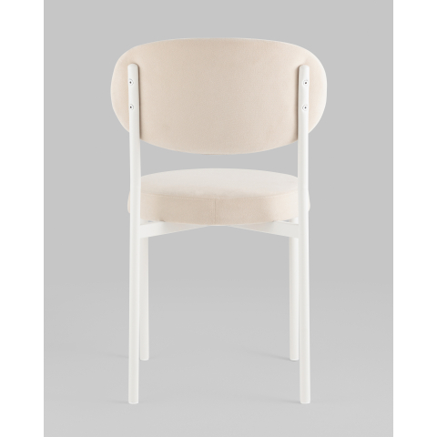 Стул Бриф SN велюр молочный каркас белый муар 4шт