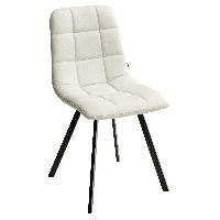 Стул CHILLI SQUARE HK017-01 экокожа светло-бежевая / черный каркас