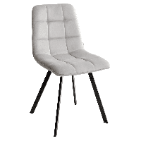 Стул CHILLI SQUARE BLUVEL-03 светло-серый, велюр / черный каркас