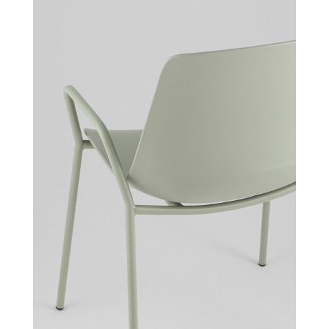 Стул Kaira пластик серо-зеленый
