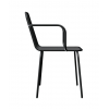 Металлический стул LaMeli с подлокотниками цвет черный