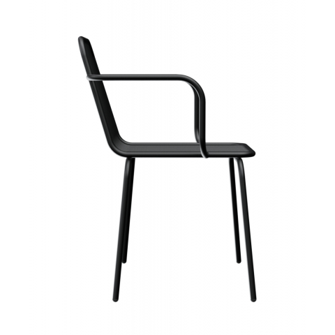 Металлический стул LaMeli с подлокотниками цвет черный