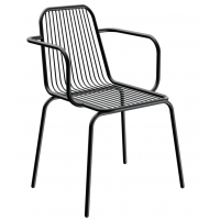 Металлический стул LaMeli с подлокотниками цвет черный