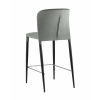 Стул полубарный Лори велюр серый