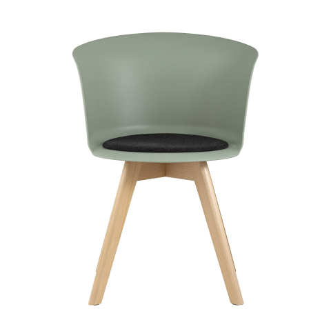 Стул Blossom с подушкой серо-зеленый