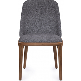 Стул Nensy каркас темный орех, ткань серая