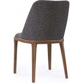 Стул Nensy каркас темный орех, ткань серая