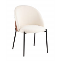 Стул обеденный Adelinde бежевый с коричневой экокожей