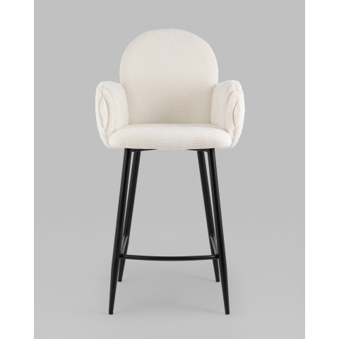 Стул полубарный Wave Stripes букле белый