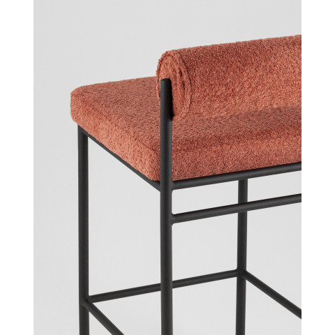 Стул полубарный Балла букле коралловый