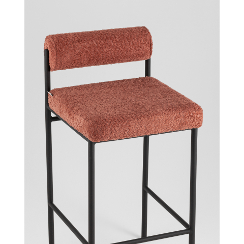 Стул полубарный Балла букле коралловый