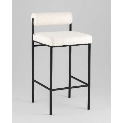 Стул полубарный Балла букле молочный