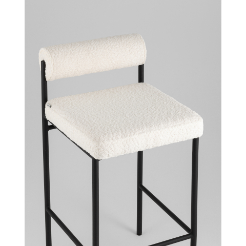 Стул полубарный Балла букле молочный