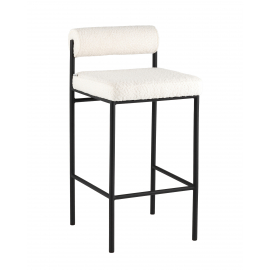 Стул полубарный Балла букле молочный