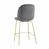 Стул полубарный Beetle со спинкой серый