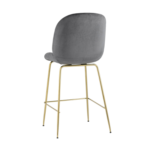 Стул полубарный Beetle со спинкой серый