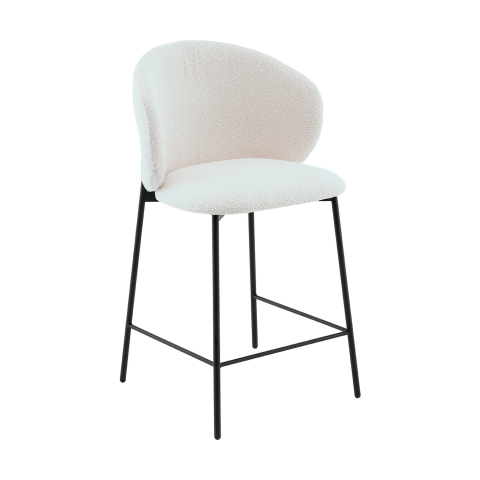 Стул полубарный Блейз букле белый