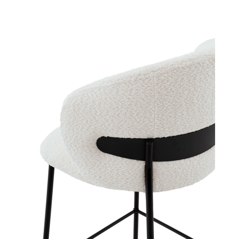 Стул полубарный Блейз букле белый
