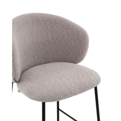 Стул полубарный Блейз букле светло-серый